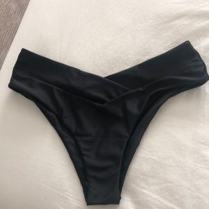 Black seamless bikini bottoms -stretchy